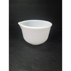 Glasbake Small Mixing Bowl, White Milk Glass Bowl, Vintage Sunbeam Glass, #J2258